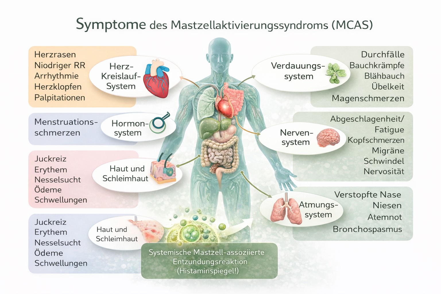 MCAS-Mastzellaktivierungssyndrom-ganzheitliche Behandlung in Praxis in Düsseldorf und per Videosprechstunde