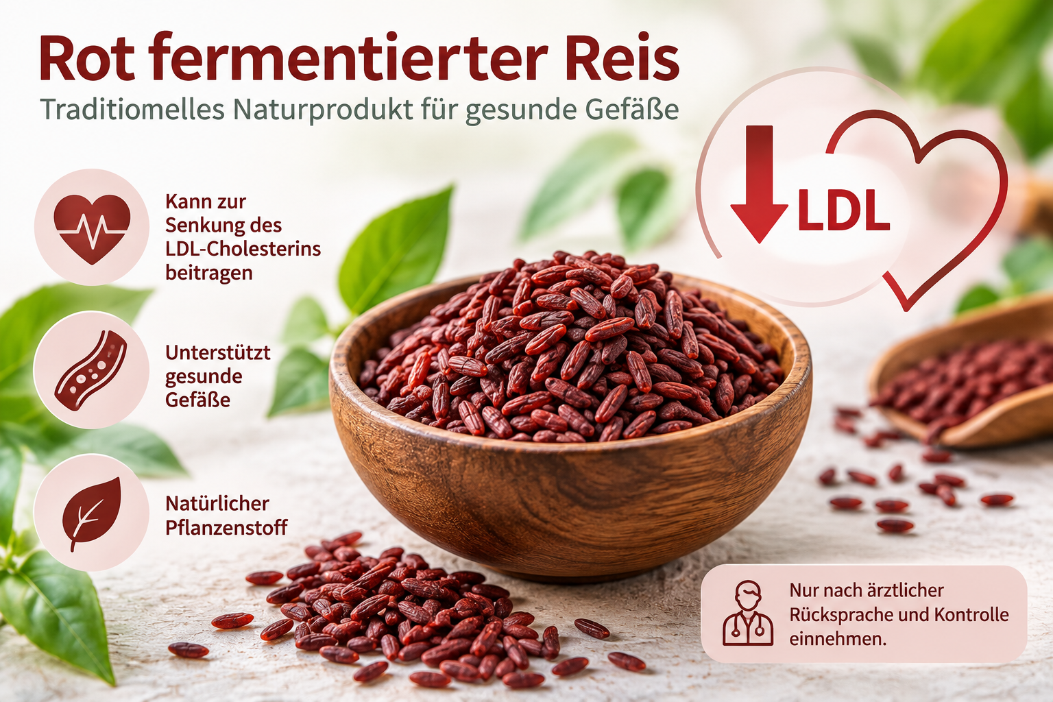 Rot fermentierter Reis als natürlicher Cholesterinsenker